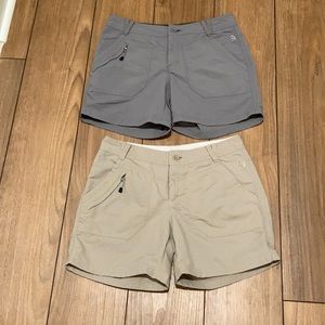 Lot of North Face hiking shorts, both size 4